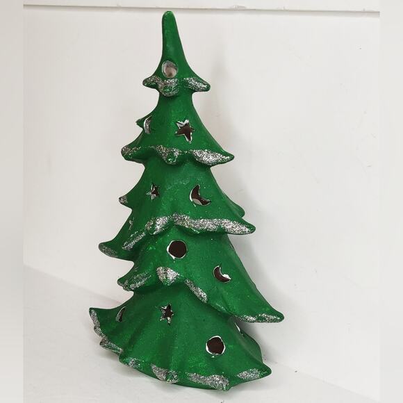 Hermitage Pottery Vintage Green Christmas Tree Tealight Candle Holder 1999 - Picture 6 of 9
